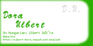 dora ulbert business card